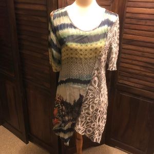 Alberto Makali multi colored Tunic dress w/topper